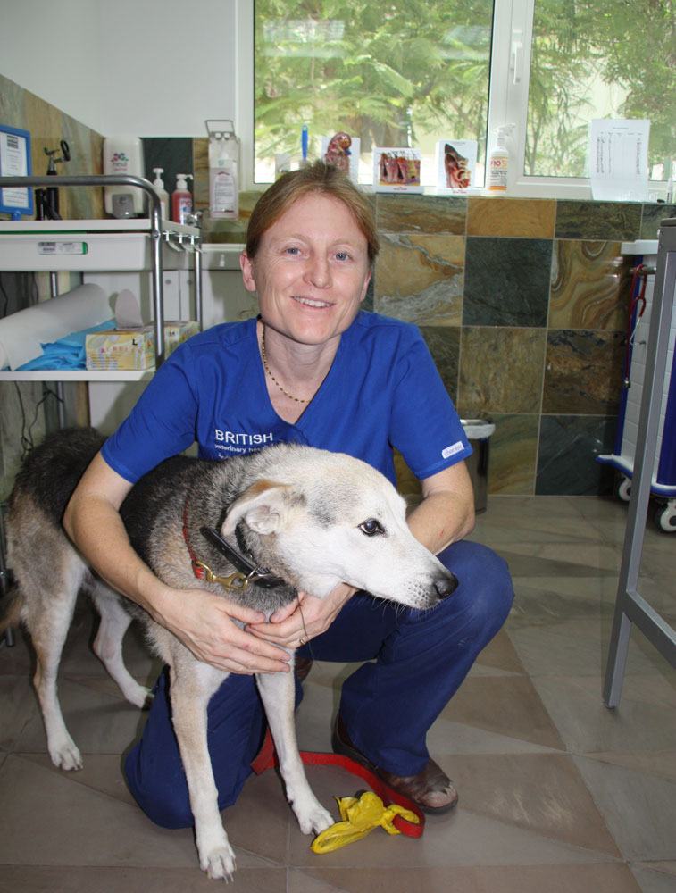 Dr. Sara Elliot with Dog